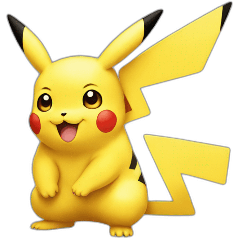 Pikachu com meia lua emoji