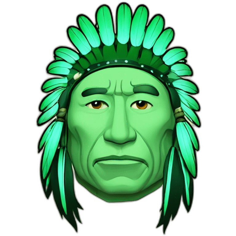 Indian chief bobber green emoji