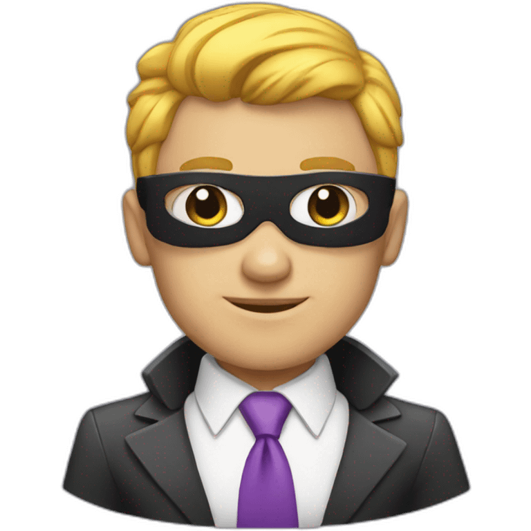 business man as a superhero emoji