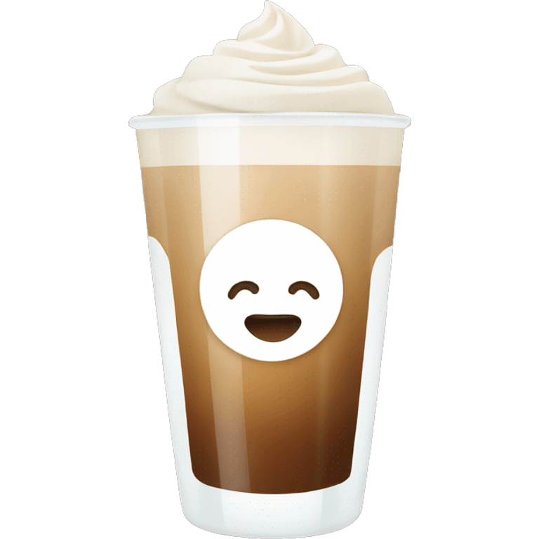 Latte in a glass emoji