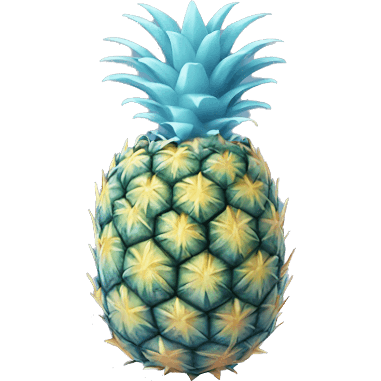 pastel blue pineapple emoji