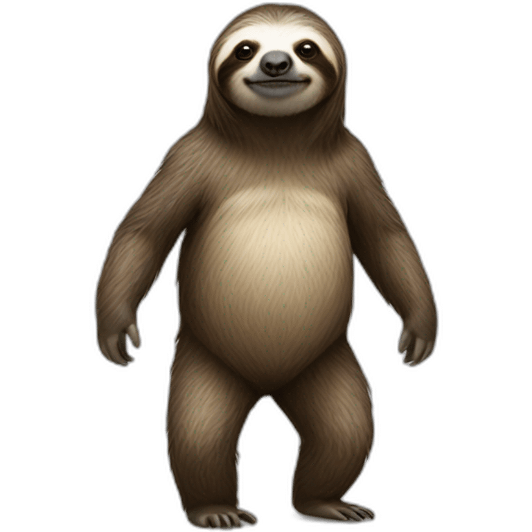 realistic full body sloth emoji