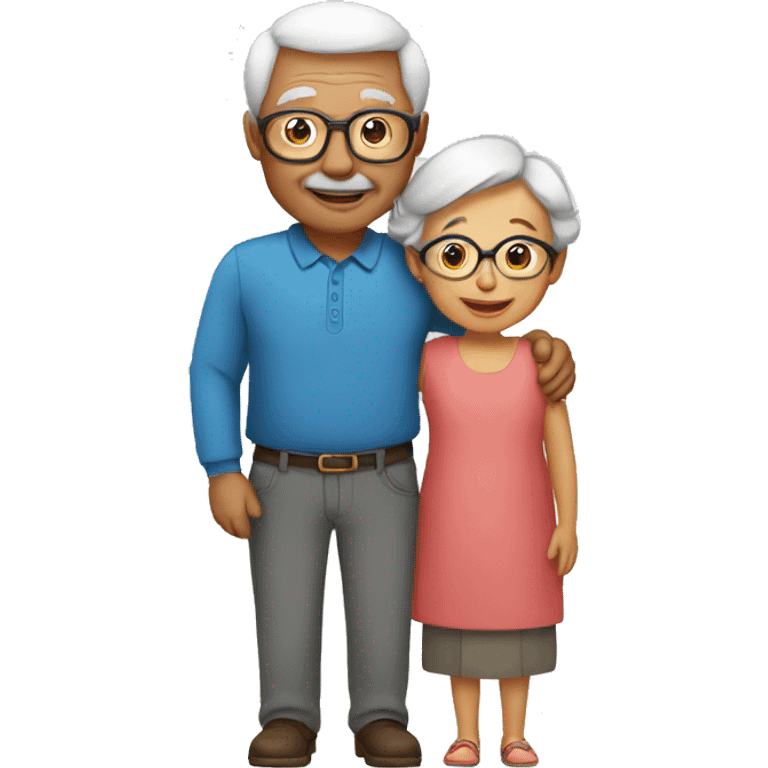 grandparents and grandchild emoji