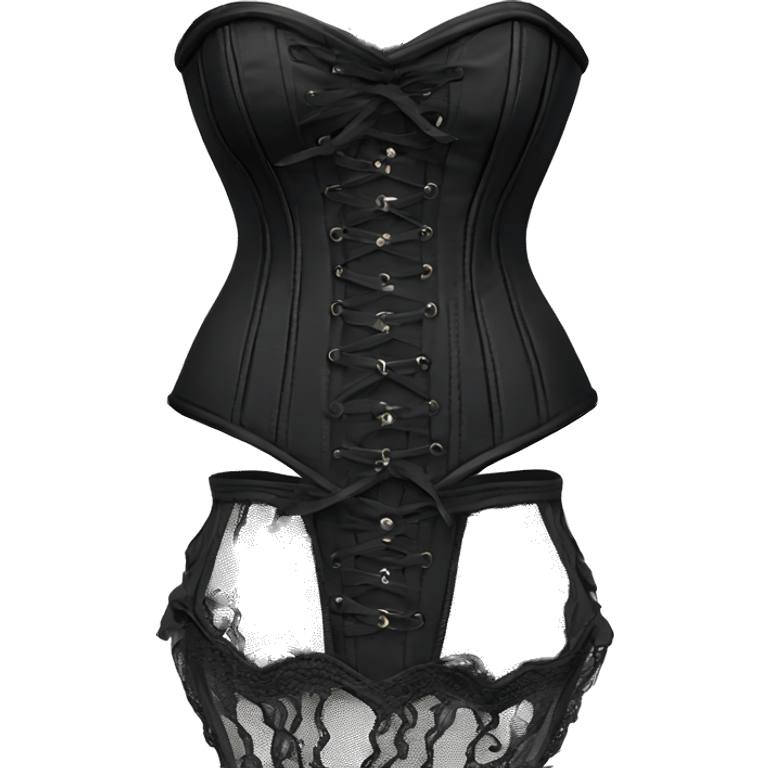 gothic lace corset black emoji