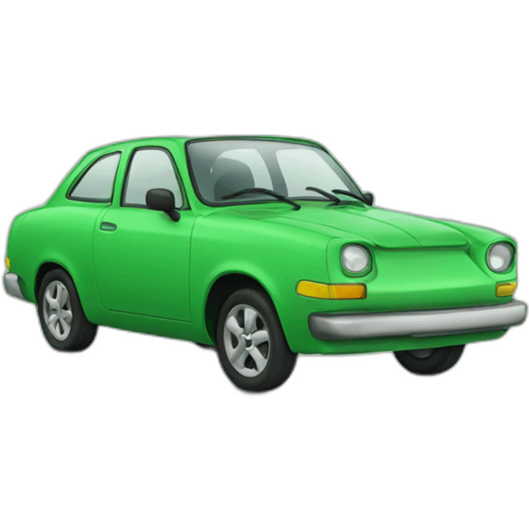 green animated car emoji