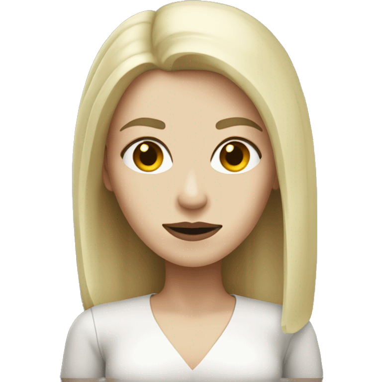 Female frankenstein with pale skin and blonde straight hair emoji