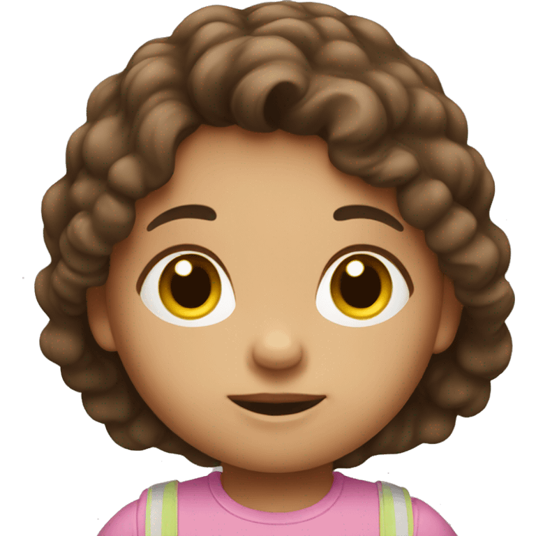 A toddler with brown hair  emoji