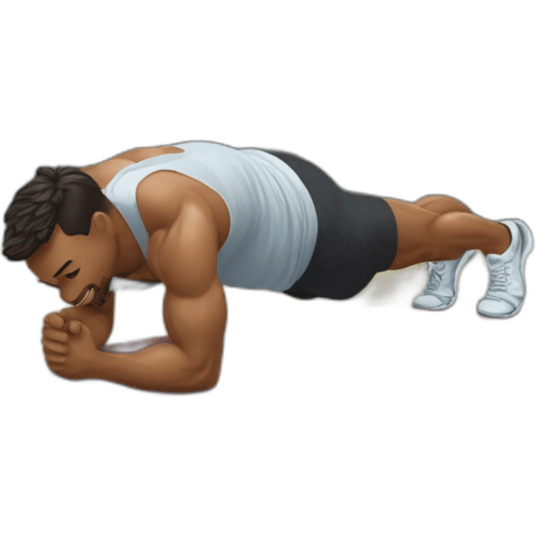 A gym guy doing push up  emoji