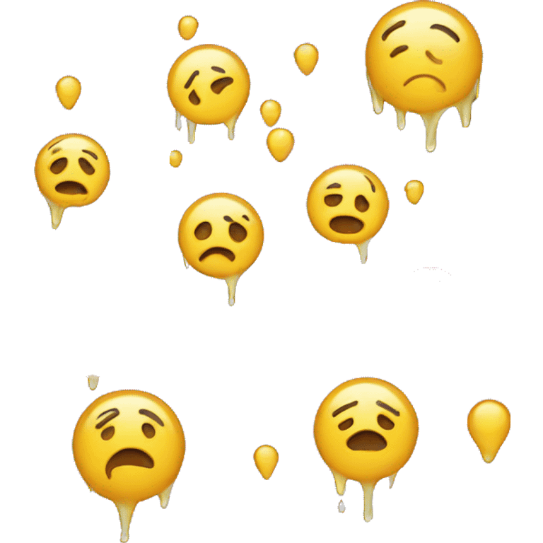 Basic emoji with tears that go down but then up towards the sky and sprinkle emoji