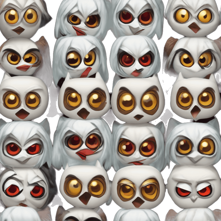 Vampire owl Harley Quinn in Uncle Scrooge style, mysterious eyes, intricate lips, masterpiece pose emoji