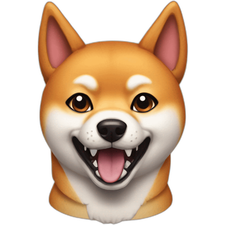 shiba dog with bat emoji