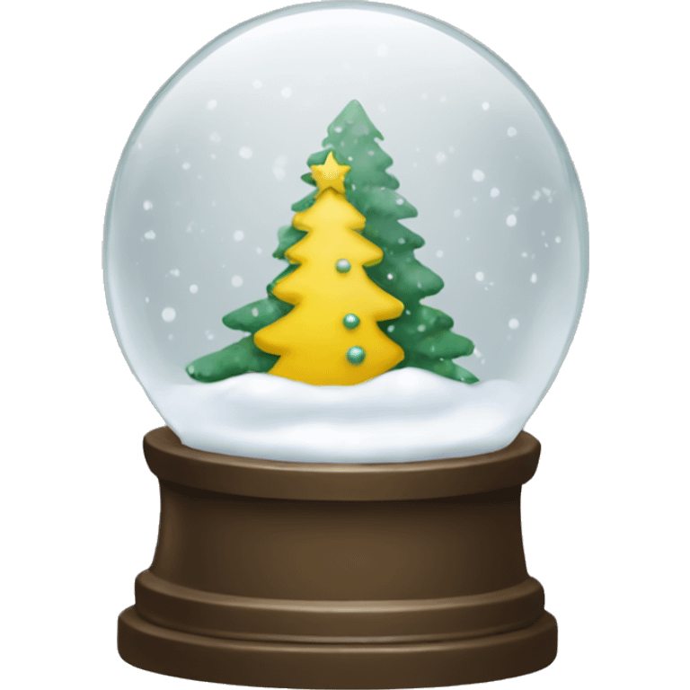 Snowglobe yellow Christmas  emoji