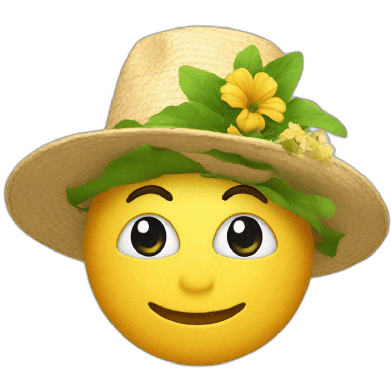 flower in hat emoji