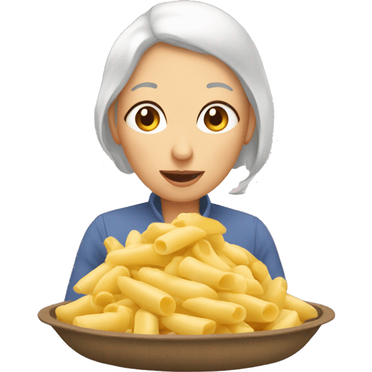 Maman mange des pâtes  emoji