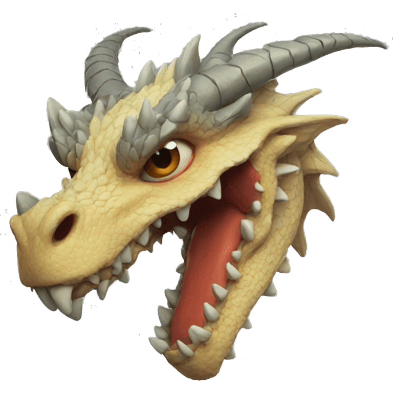 Dragon with a skull-head emoji