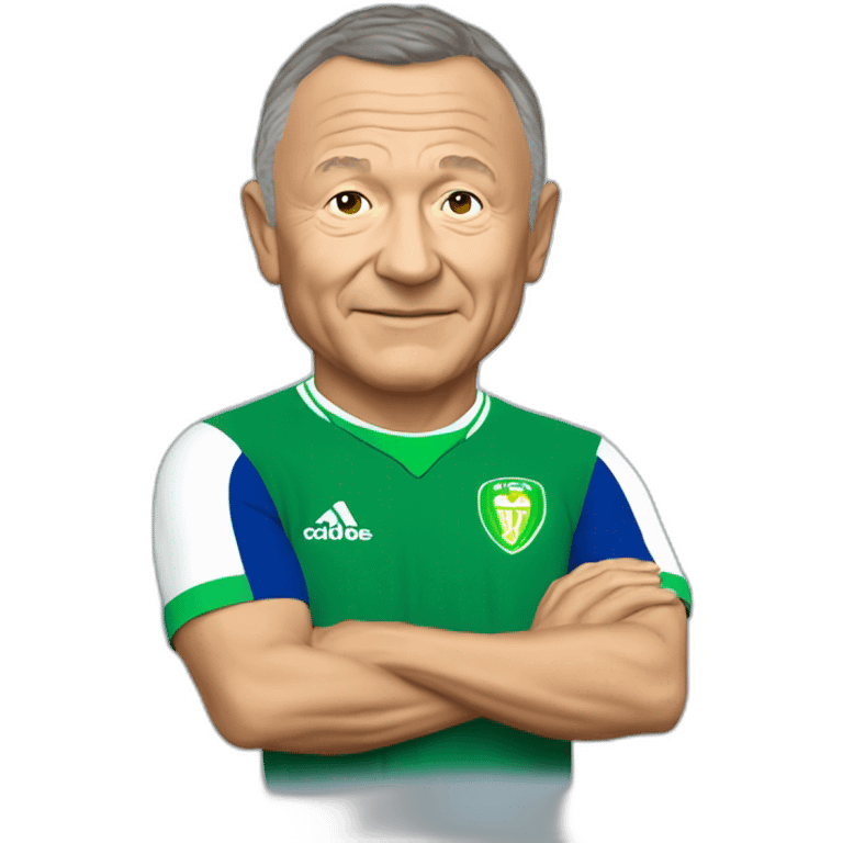 Jean Michel aulas with as saint Étienne shirt emoji