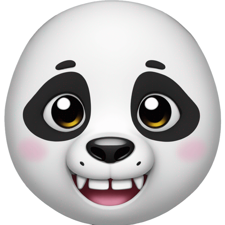 panda with grimacing face showing teeth emoji