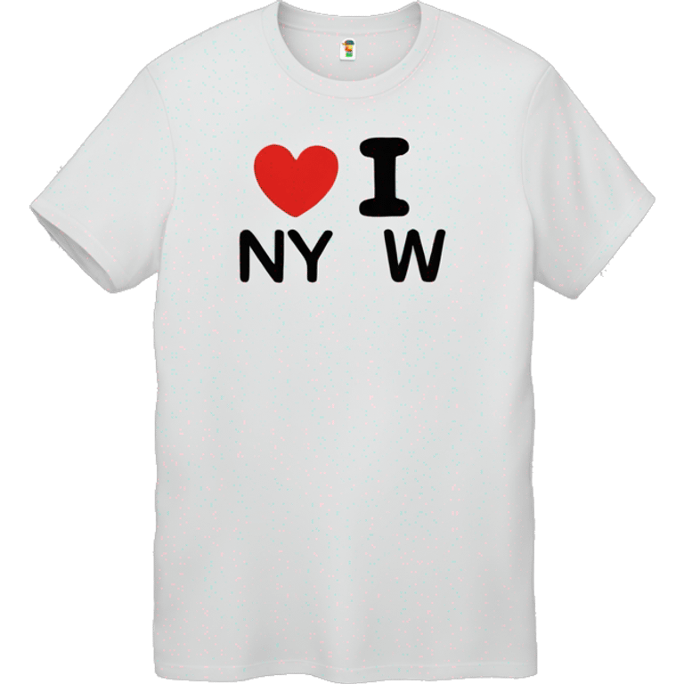 T-shirt with the inscription “I ❤️ NYW” emoji