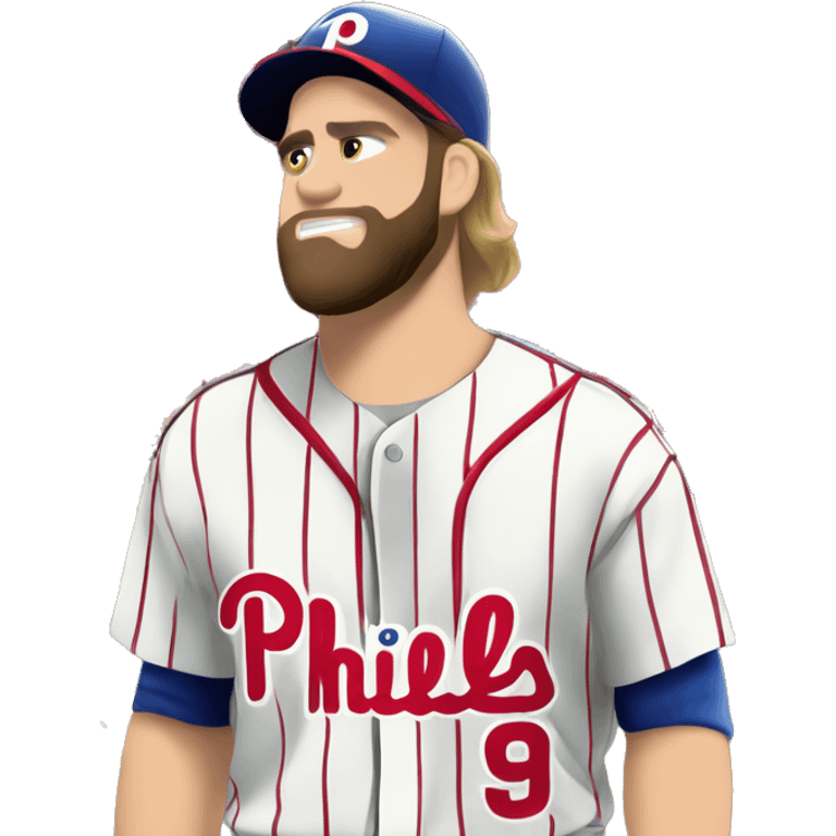 Bryce Harper Philadelphia Phillies, crossing harms emoji