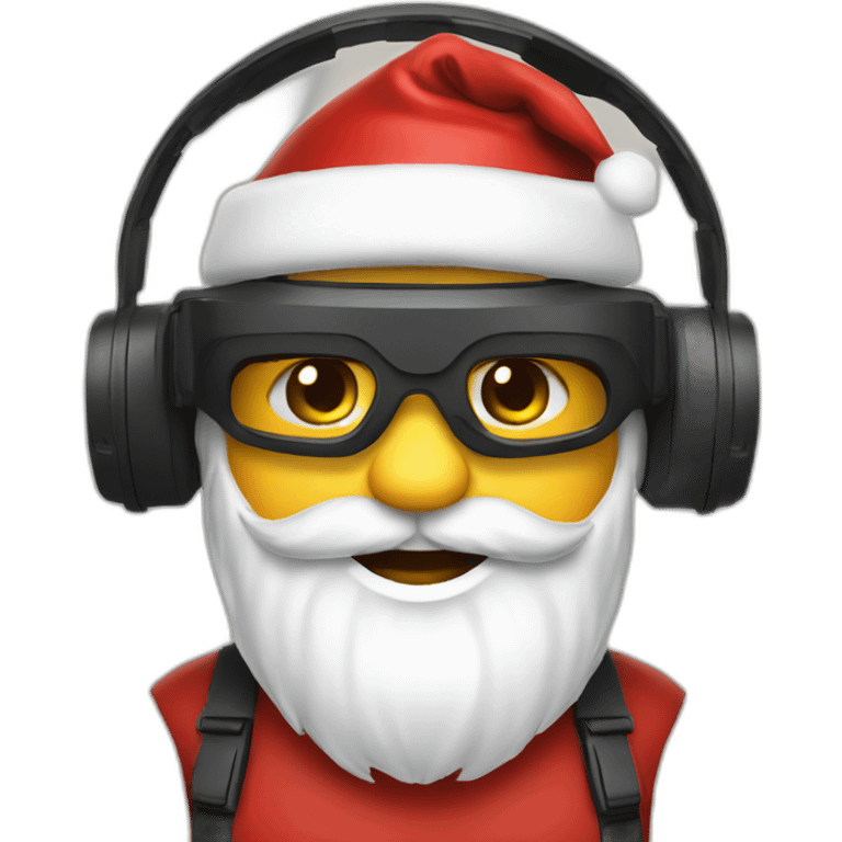 santa wearing vr headset emoji