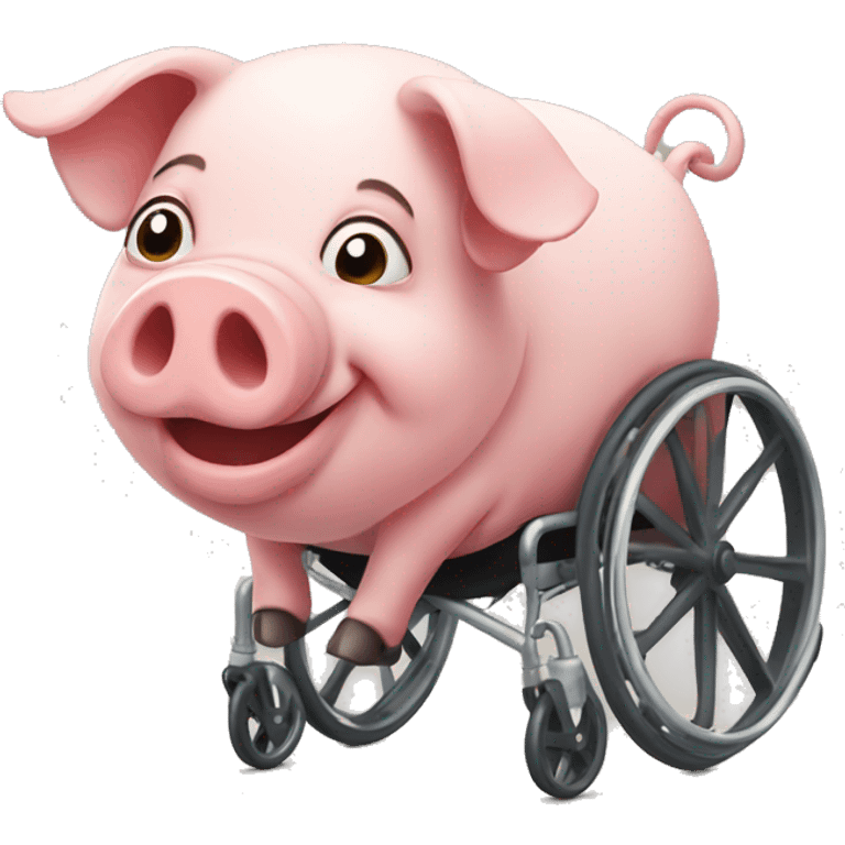 Pig in wheelchair  emoji