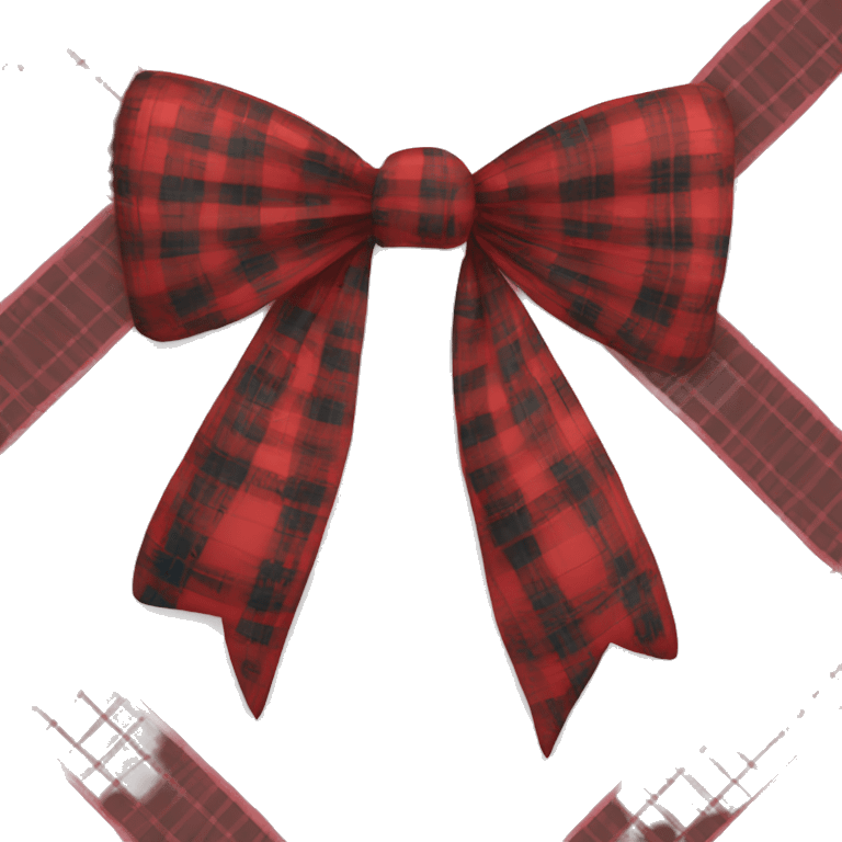 plaid bow emoji