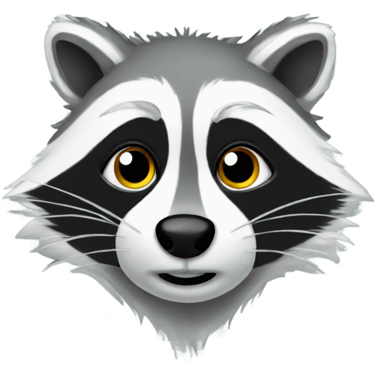 Snowy Christmas raccoon  emoji