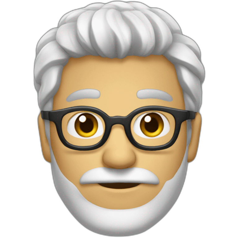 advogado homem de óculos e cabelo curto emoji