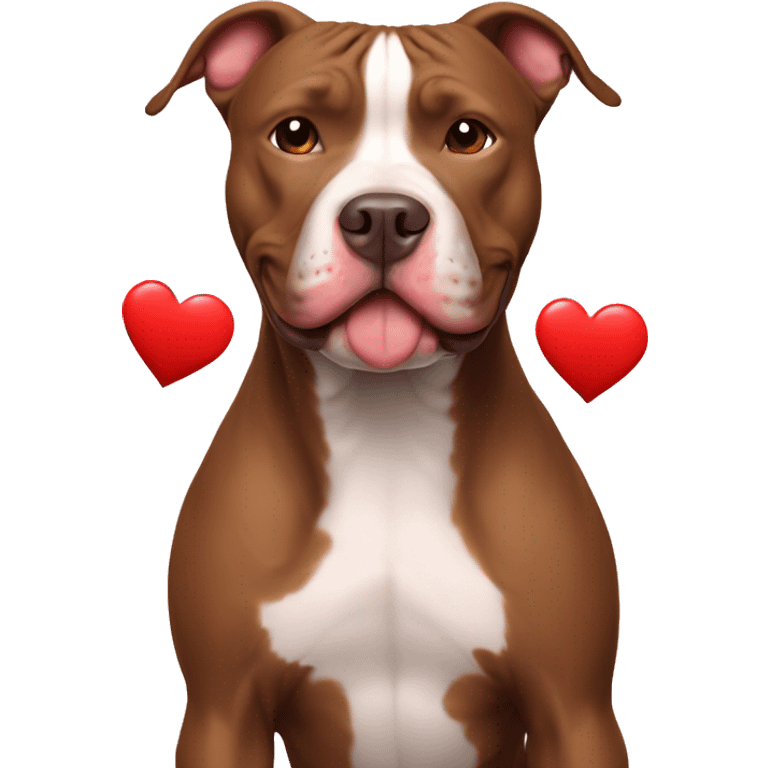 pitbull con corazón es  emoji