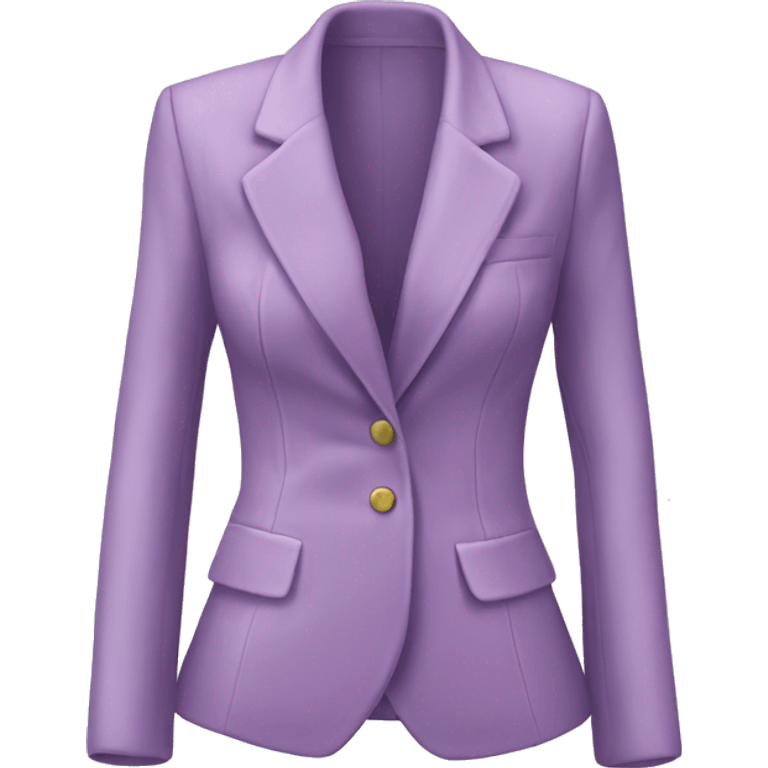 Realistic isolated pair of light purple lavender velvet feminine fashion blazer.  emoji