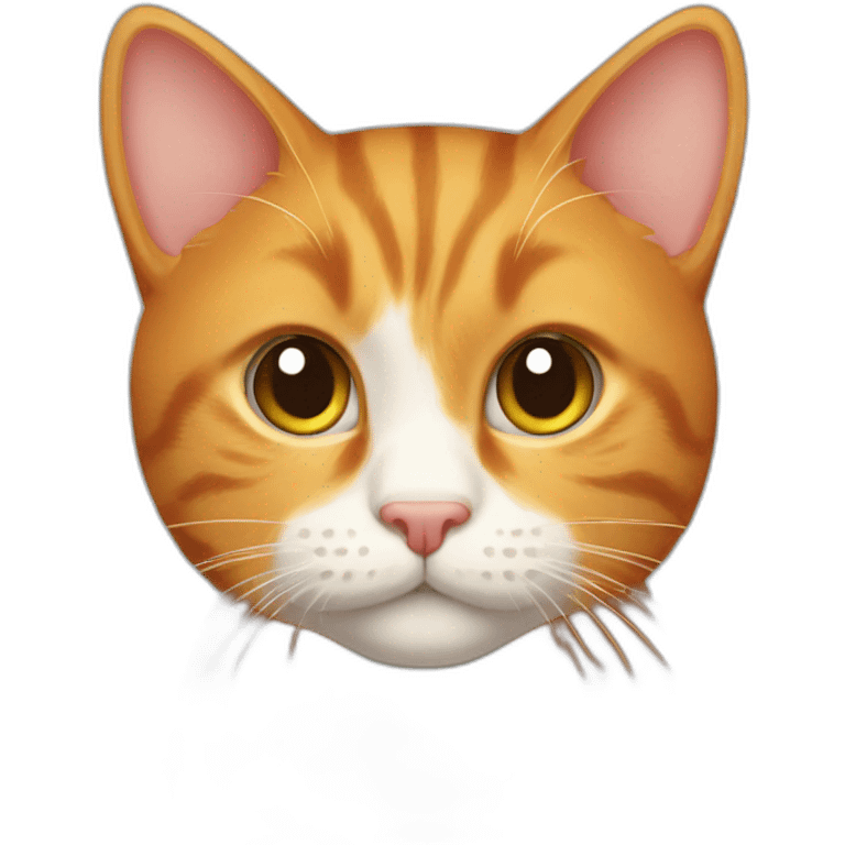 a ginger cat looking very cute emoji