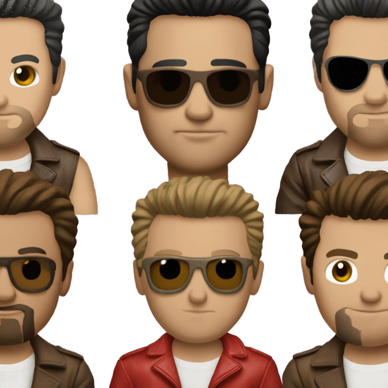 tyler durden, red leather jacket emoji