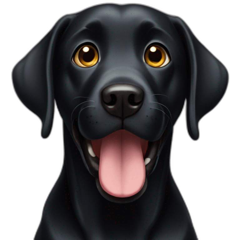 black labrador surprised emoji