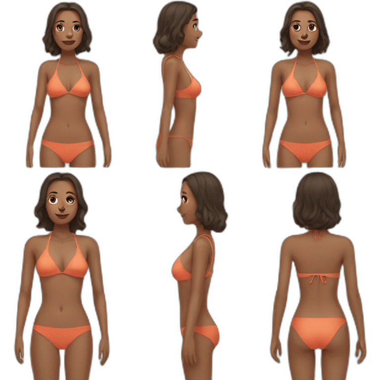 Women in swim suit emoji