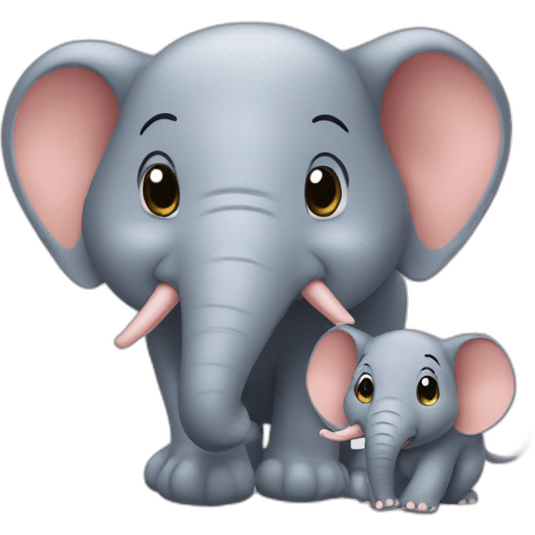 Mouse and elephant emoji