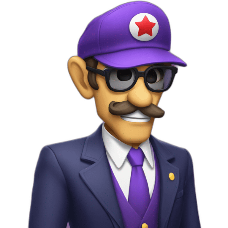 waluigi as a republican radio host emoji