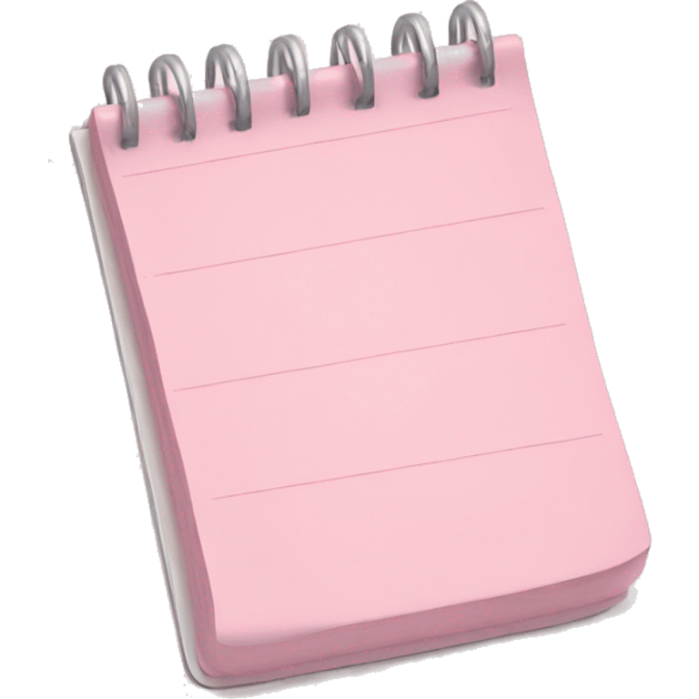 light pink notepad emoji