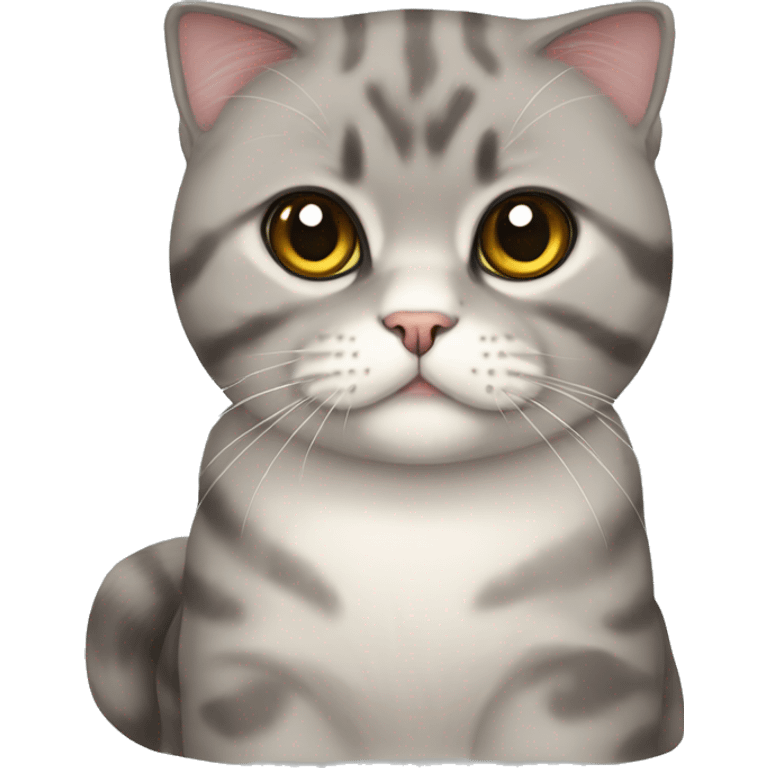 Scottish fold cat emoji