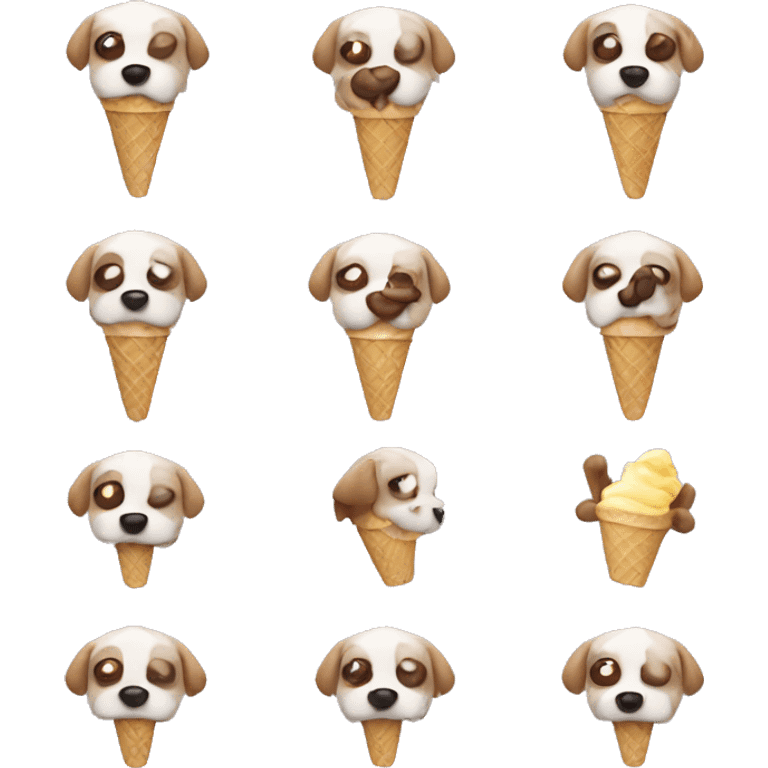 Dog ice cream emoji