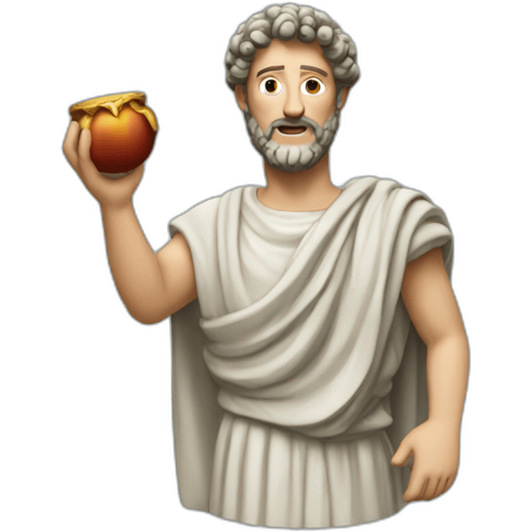 marcus aurelius arms stretched out holding something emoji