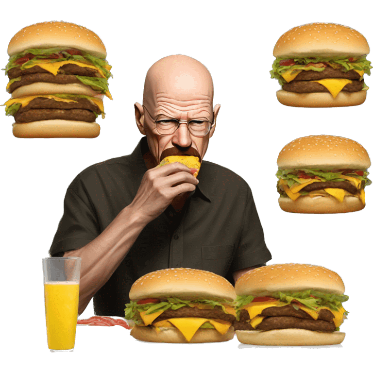 Walter white eating cheeseburgers  emoji