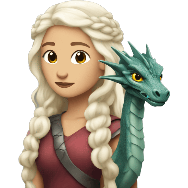 Daenerys Targaryen with a dragon emoji