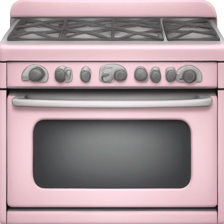 Realistic light pink vintage oven emoji