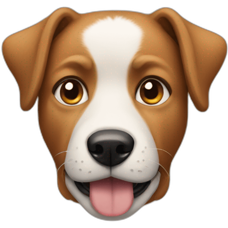 Man's face as a dog emoji