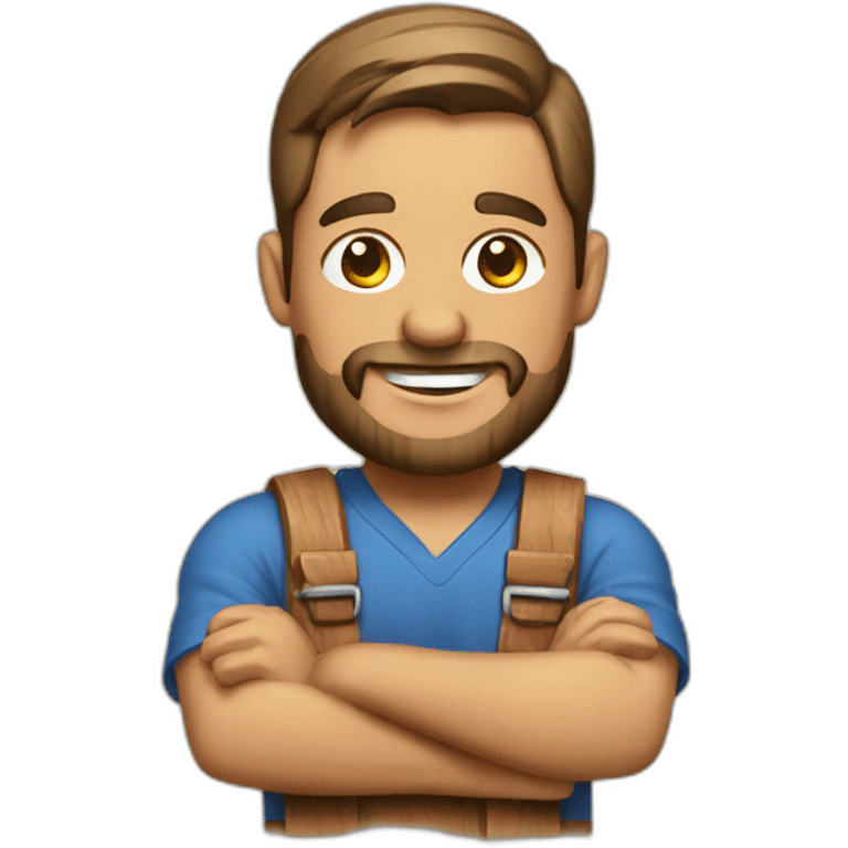 A woodworking art skill man emoji