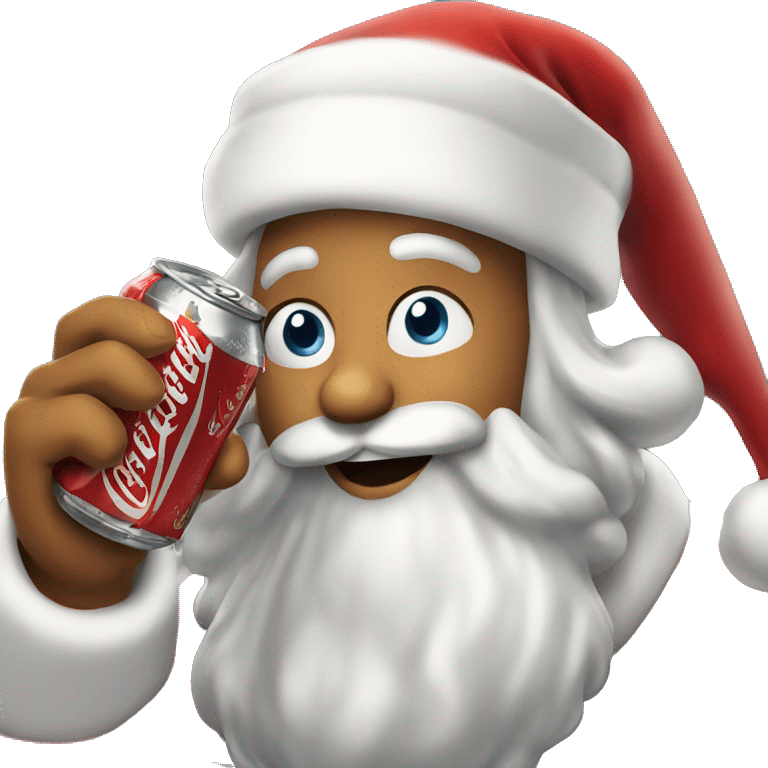 Santa drinking Coca Cola  emoji