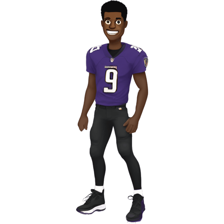 Lamar Jackson with brown on his pants emoji