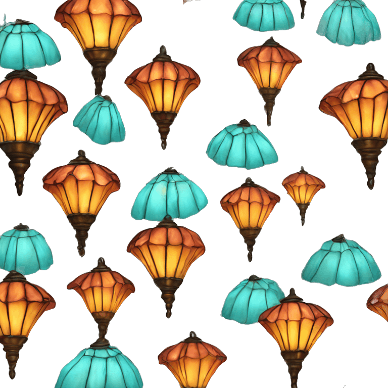 Tiffany lamp colorful emoji