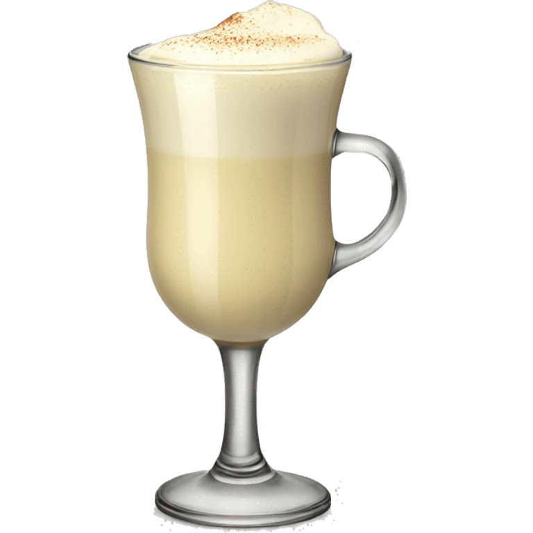 A glass of Christmas eggnog emoji