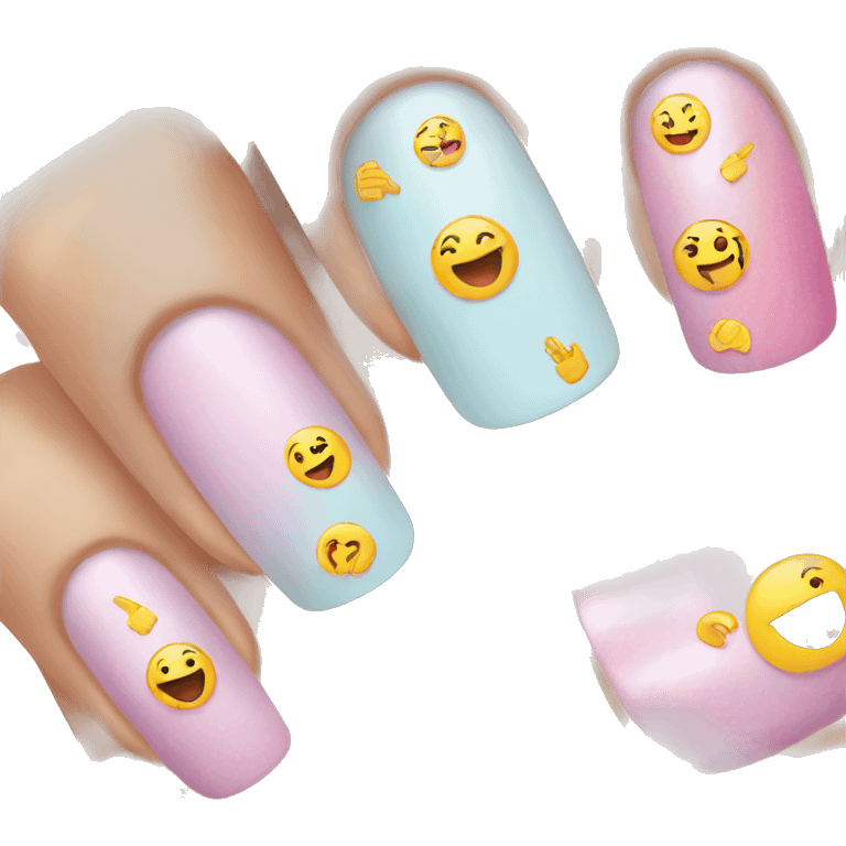 Emoji manicure emoji